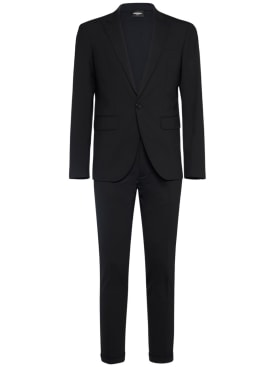 Dsquared2: Tokyo stretch wool suit - Black - men_0 | Luisa Via Roma