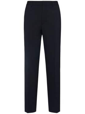 Dsquared2: Pantaloni relaxed fit in lana stretch - Navy - men_0 | Luisa Via Roma