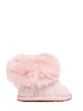 Monnalisa: Embellished leather boots - Pink - kids-girls_0 | Luisa Via Roma