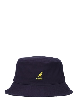 Kangol: Washed cotton bucket hat - Navy - men_0 | Luisa Via Roma