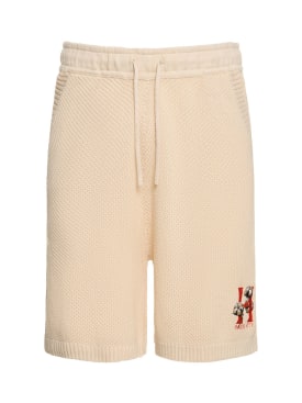 Honor the Gift: Shorts de punto de algodón - Beige - men_0 | Luisa Via Roma