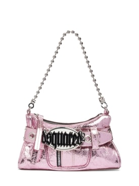 Dsquared2: Gothic Dsquared2 leather shoulder bag - Pink - women_0 | Luisa Via Roma