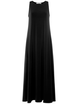 Max Mara: Supremo jersey sleeveless dress - Black - women_0 | Luisa Via Roma