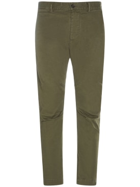 Dsquared2: Sexy Chino stretch cotton pants - Military Green - men_0 | Luisa Via Roma