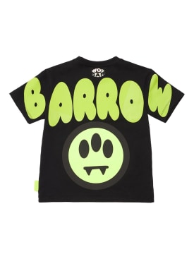 Barrow: Printed cotton jersey t-shirt - Black - kids-girls_0 | Luisa Via Roma