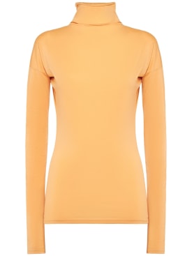 Lemaire: Algodón jersey superior - Fresh Peach - women_0 | Luisa Via Roma