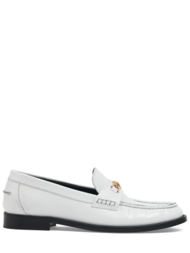 Versace: 20mm Leather loafers - White - women_0 | Luisa Via Roma