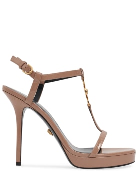 Versace: 115毫米漆皮凉鞋 - 腮红色 - women_0 | Luisa Via Roma