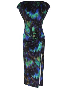 Marant Etoile: Nadela printed cotton maxi dress - Blue/Green - women_0 | Luisa Via Roma