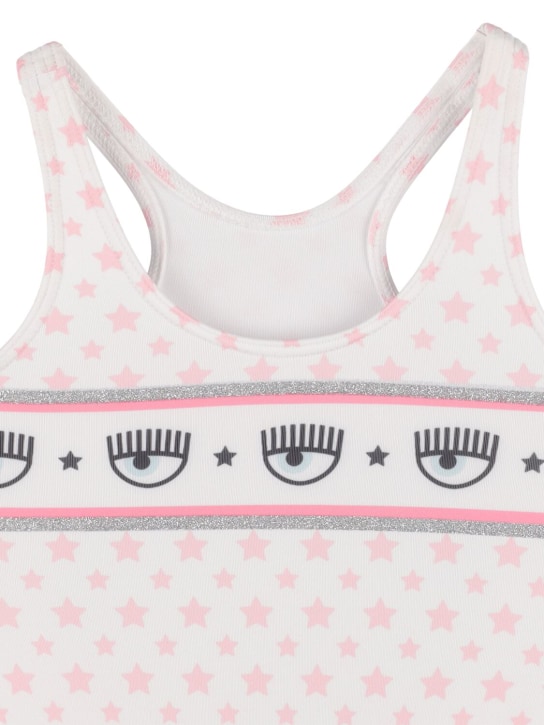 Chiara Ferragni: BADEANZUG MIT DRUCK - Weiß/Rosa - kids-girls_1 | Luisa Via Roma
