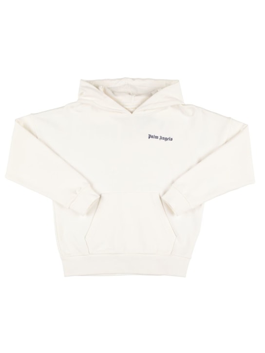 Palm Angels: Classic logo hoodie sweatshirt - White - kids-girls_0 | Luisa Via Roma