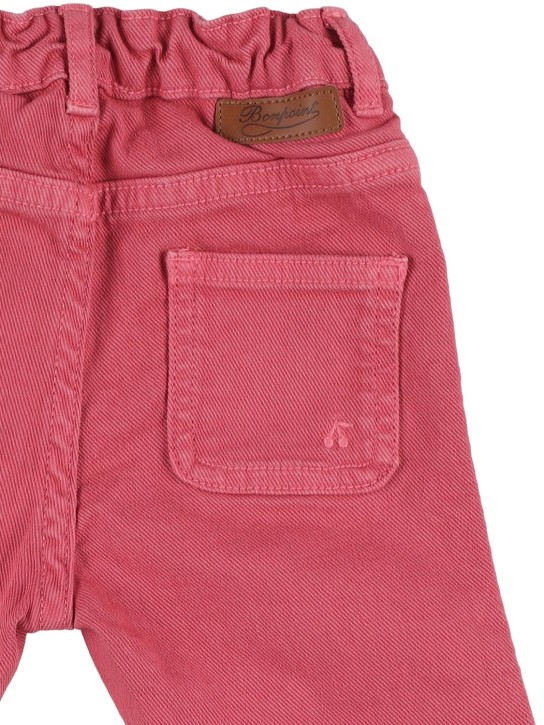 Bonpoint: 弹力棉质牛仔裤 - 深粉色 - kids-girls_1 | Luisa Via Roma