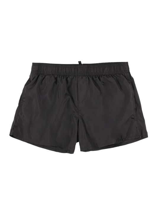 Dsquared2: Nylon swim shorts - Siyah - kids-boys_0 | Luisa Via Roma