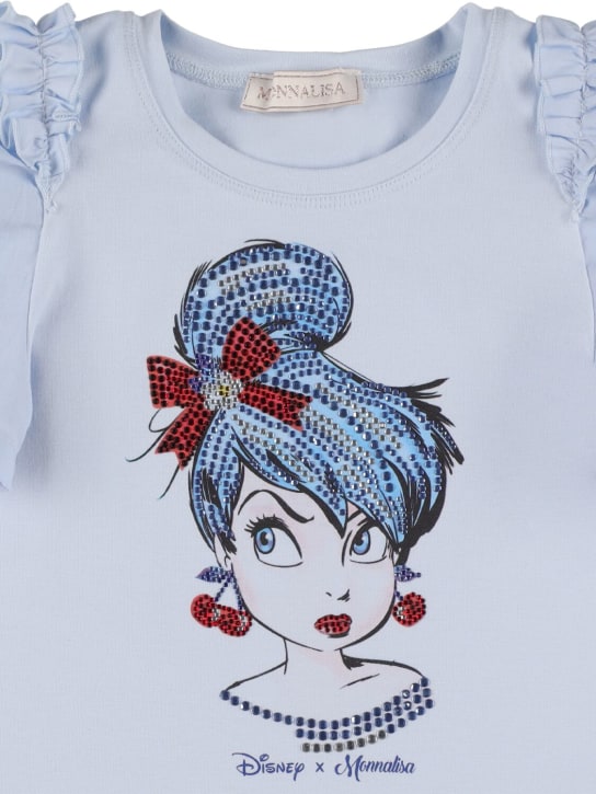 Monnalisa: ジャージーTシャツ - ライトブルー - kids-girls_1 | Luisa Via Roma