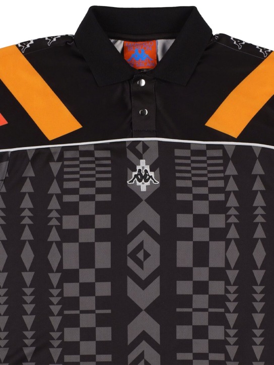 Marcelo Burlon County Of Milan: Polo Marcelo Burlon by Kappa - Nero - kids-boys_1 | Luisa Via Roma