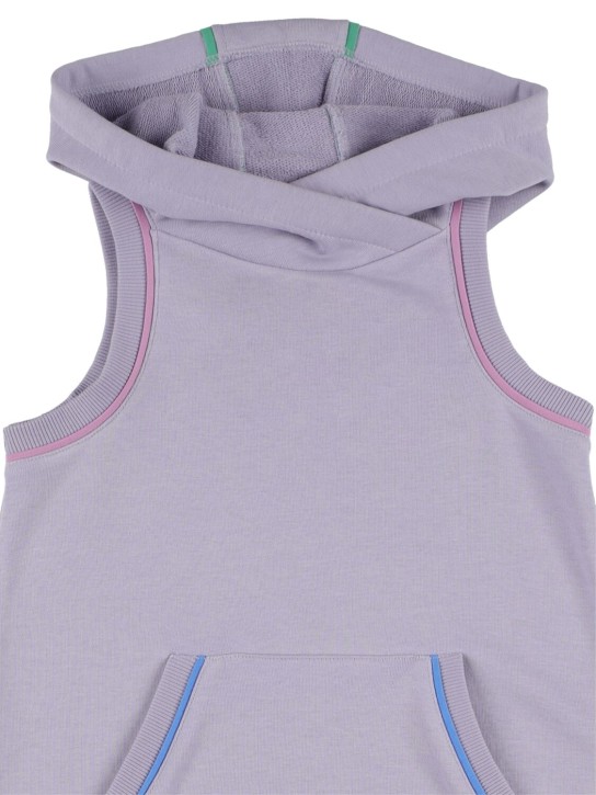 Emporio Armani: コットンブレンドスウェットワンピース - パープル - kids-girls_1 | Luisa Via Roma