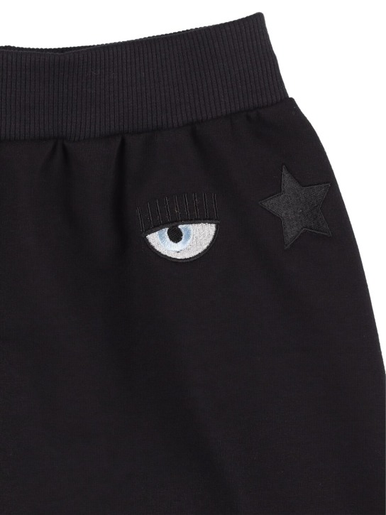 Chiara Ferragni: Shorts deportivos con bordado - Negro - kids-girls_1 | Luisa Via Roma
