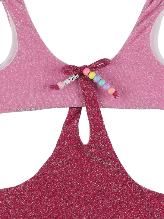 Monnalisa: Bañador entero de lúrex - Rosa - kids-girls_1 | Luisa Via Roma