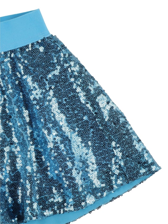 Monnalisa: Shorts con lentejuelas - Azul Claro - kids-girls_1 | Luisa Via Roma