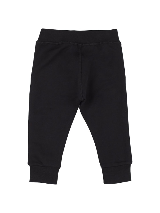 Dsquared2: Logo print cotton sweatpants - Black - kids-boys_2 | Luisa Via Roma