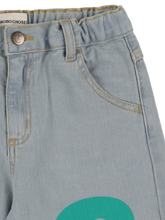 Bobo Choses: ストレッチコットンデニムショートパンツ - デニム - kids-girls_1 | Luisa Via Roma