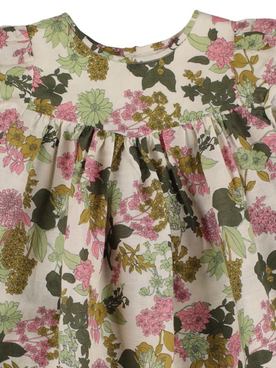 Bonpoint: リネン＆コットンブレンドワンピース - マルチカラー - kids-girls_1 | Luisa Via Roma