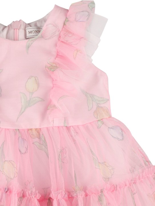 Monnalisa: Vestito in tulle stampato - Rosa - kids-girls_1 | Luisa Via Roma