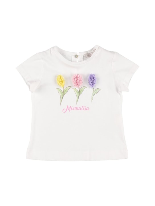 Monnalisa: T-HEMD AUS BAUMWOLLJERSEY MIT DRUCK - Weiß - kids-girls_0 | Luisa Via Roma