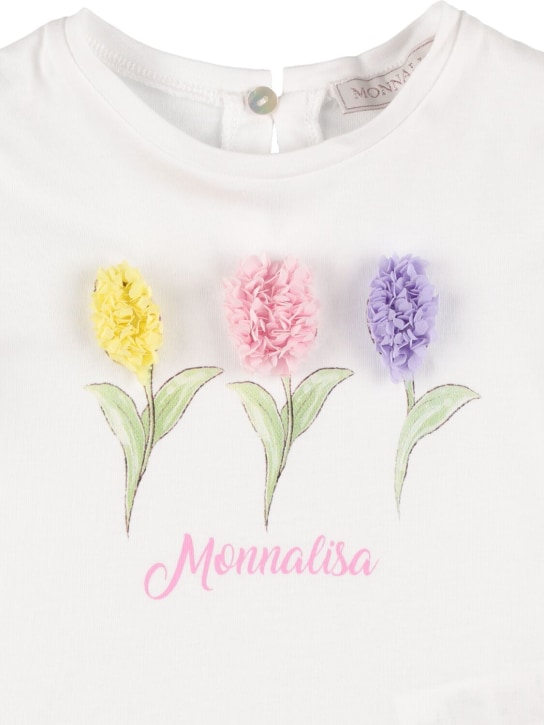 Monnalisa: T-HEMD AUS BAUMWOLLJERSEY MIT DRUCK - Weiß - kids-girls_1 | Luisa Via Roma