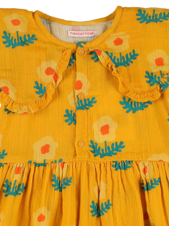 Tiny Cottons: Violet print cotton dress - Light Orange - kids-girls_1 | Luisa Via Roma