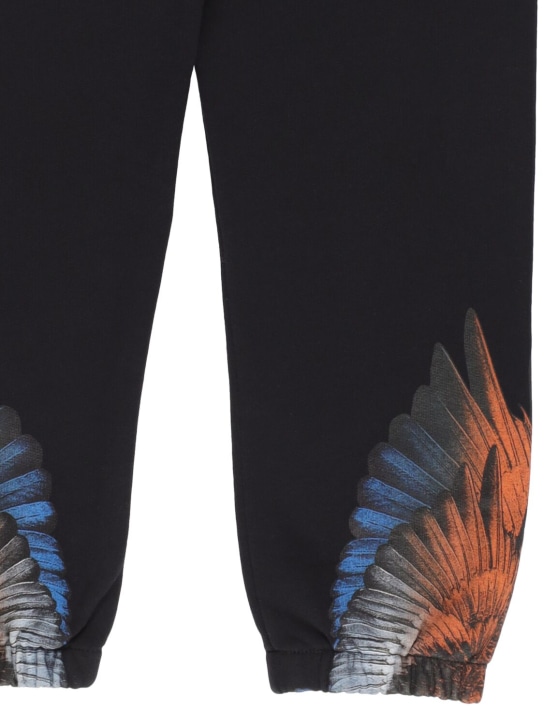 Marcelo Burlon County Of Milan: Wings コットンスウェットパンツ - ブラック - kids-boys_1 | Luisa Via Roma