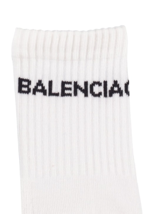 Balenciaga: 网球袜 - 白色/黑色 - kids-boys_1 | Luisa Via Roma
