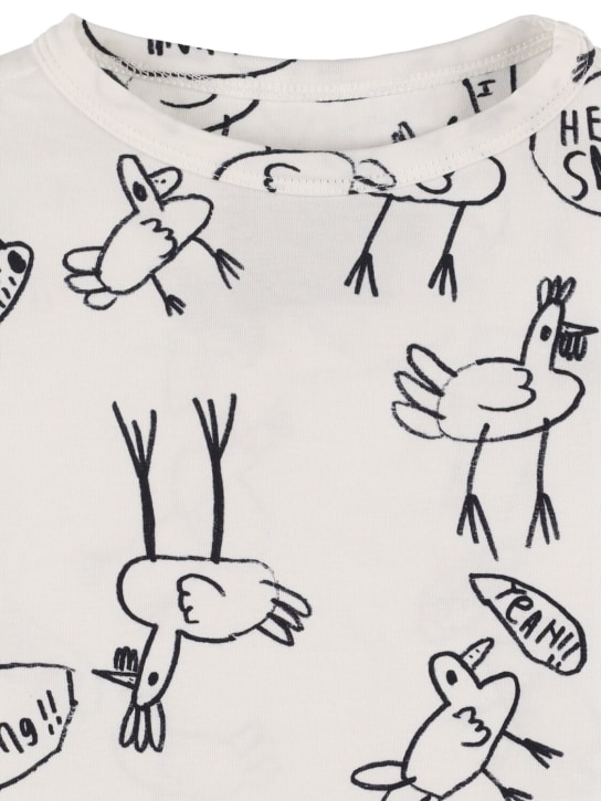 Snurk: Camiseta y shorts de algodón orgánico - Blanco/Negro - kids-girls_1 | Luisa Via Roma