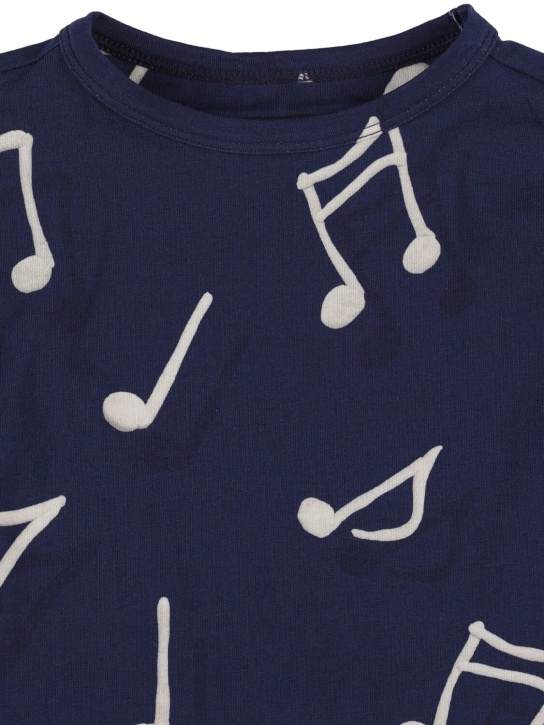 Snurk: T-Shirt und Shorts aus Bio-Baumwolle mit Druck - Dunkelblau - kids-girls_1 | Luisa Via Roma