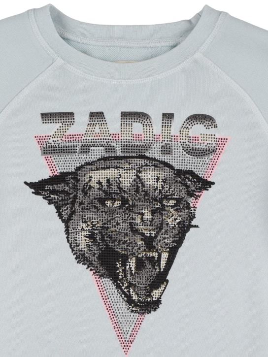 Zadig&Voltaire: 装饰棉质卫衣 - 浅蓝色 - kids-girls_1 | Luisa Via Roma