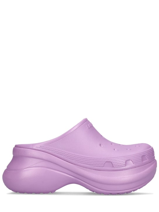 Balenciaga: 85毫米Croscs橡胶凉鞋 - 丁香紫 - women_0 | Luisa Via Roma