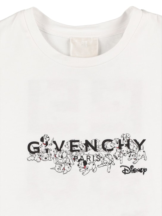 Givenchy: Disney printed logo cotton t-shirt - Beyaz - kids-girls_1 | Luisa Via Roma