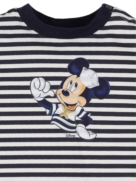 Monnalisa: T-SHIRT AUS BAUMWOLLMISCHUNG MIT DRUCK - Weiß/Navy - kids-boys_1 | Luisa Via Roma