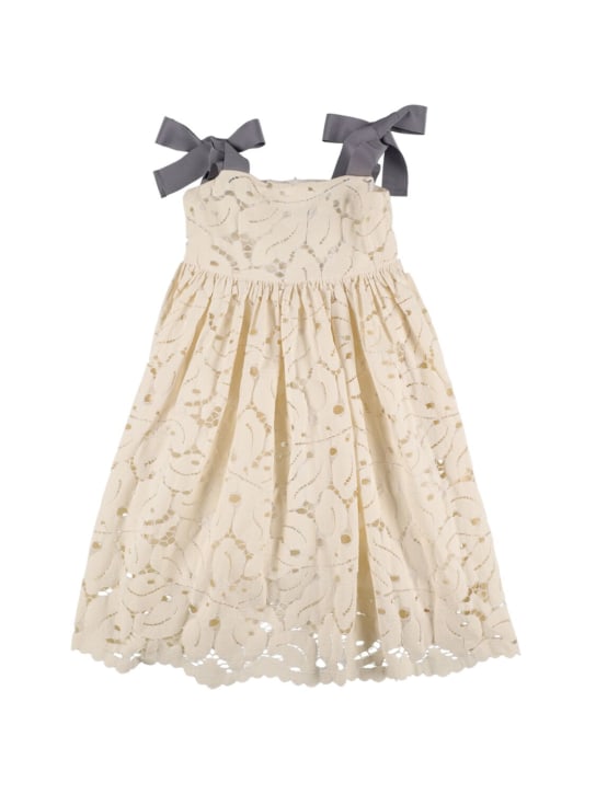 Unlabel: Robe en dentelle de coton brodé - Blanc - kids-girls_0 | Luisa Via Roma