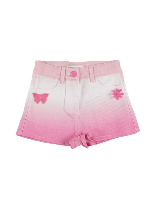 Monnalisa: SHORTS AUS BAUMWOLLDRILLICH - Rosa - kids-girls_0 | Luisa Via Roma