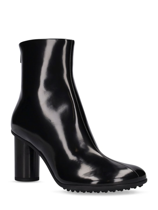 Bottega Veneta: 75mm Atomic leather ankle boots - Black - women_1 | Luisa Via Roma