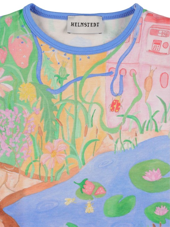 Helmstedt: All over print cotton jersey t-shirt - Multicolor - kids-girls_1 | Luisa Via Roma