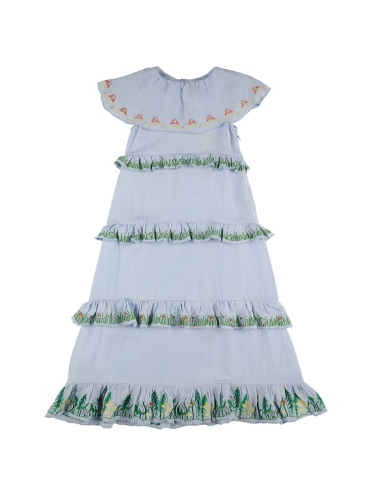 Helmstedt: Linen & viscose dress - Blue - kids-girls_0 | Luisa Via Roma