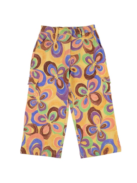 Helmstedt: All over print cotton canvas pants - Multicolor - kids-girls_0 | Luisa Via Roma