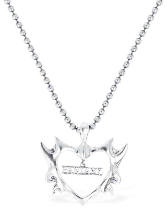 Kusikohc: Flame Heart necklace - Silber - men_0 | Luisa Via Roma