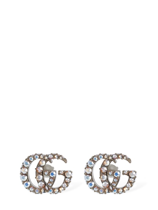 Gucci: GG marmont brass stud earrings - women_0 | Luisa Via Roma