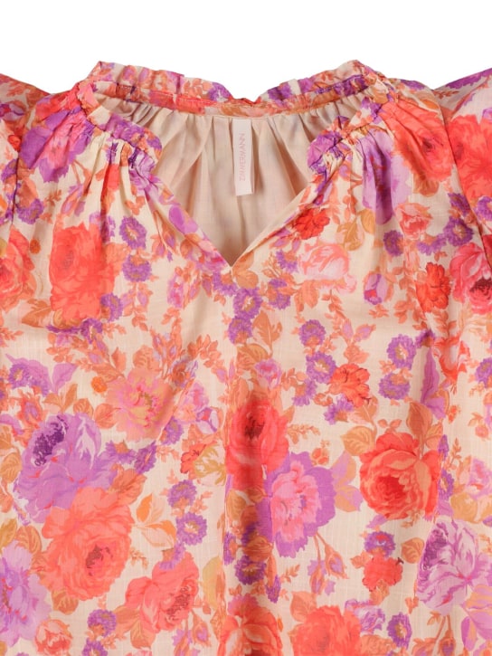 Zimmermann: Printed cotton dress - Rot/Violett - kids-girls_1 | Luisa Via Roma