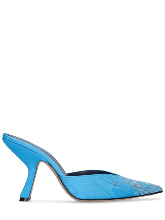Iindaco: 95mm Carmen 새틴 뮬 - 라이트 블루 - women_0 | Luisa Via Roma