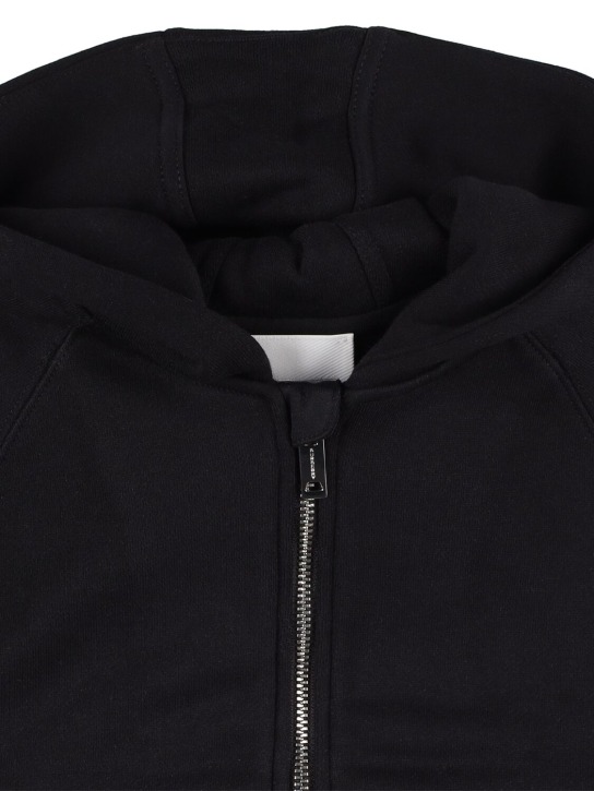 Burberry: Cotton zip-up hoodie - Black - kids-boys_1 | Luisa Via Roma