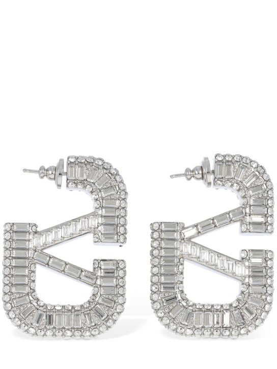 Valentino Garavani Vlogo Signature Crystal Earrings